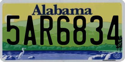 AL license plate 5AR6834