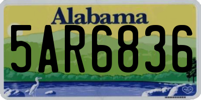 AL license plate 5AR6836