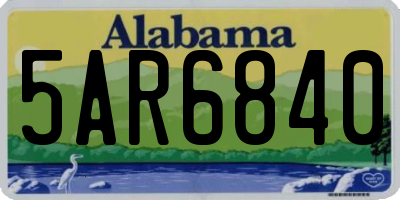 AL license plate 5AR6840