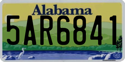 AL license plate 5AR6841