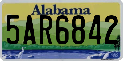 AL license plate 5AR6842