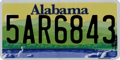 AL license plate 5AR6843