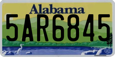 AL license plate 5AR6845