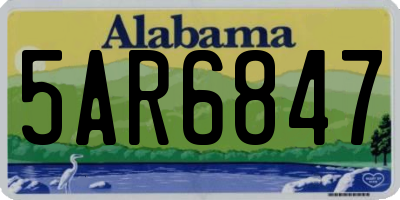 AL license plate 5AR6847