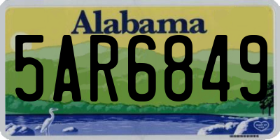 AL license plate 5AR6849
