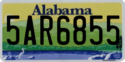 AL license plate 5AR6855
