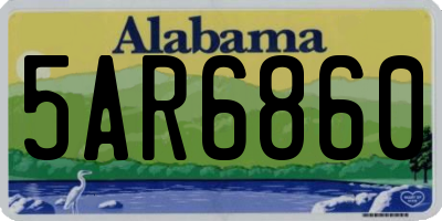 AL license plate 5AR6860