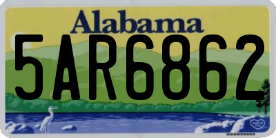 AL license plate 5AR6862