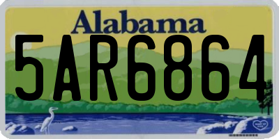 AL license plate 5AR6864