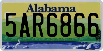 AL license plate 5AR6866