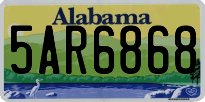 AL license plate 5AR6868