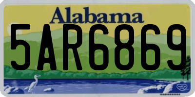 AL license plate 5AR6869