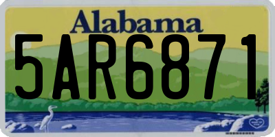AL license plate 5AR6871