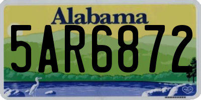 AL license plate 5AR6872