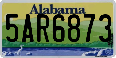 AL license plate 5AR6873