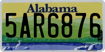 AL license plate 5AR6876