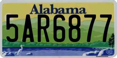 AL license plate 5AR6877