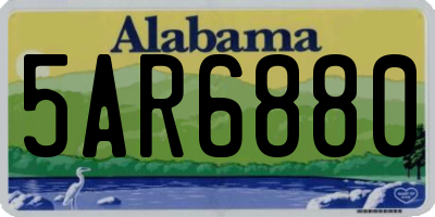 AL license plate 5AR6880