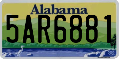 AL license plate 5AR6881