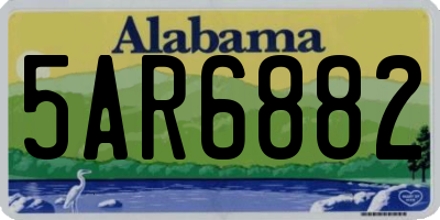 AL license plate 5AR6882