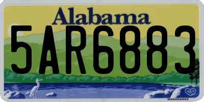 AL license plate 5AR6883
