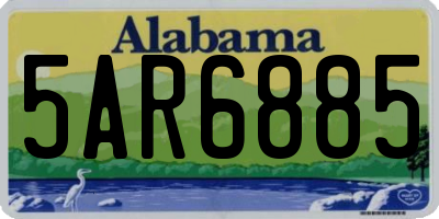 AL license plate 5AR6885