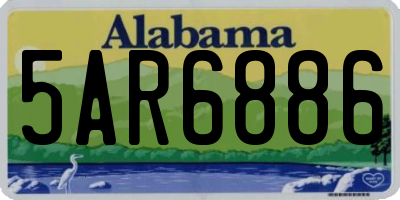 AL license plate 5AR6886