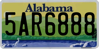 AL license plate 5AR6888