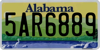 AL license plate 5AR6889