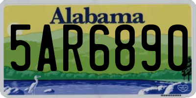 AL license plate 5AR6890