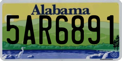 AL license plate 5AR6891