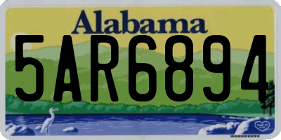 AL license plate 5AR6894