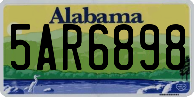 AL license plate 5AR6898