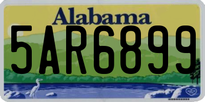 AL license plate 5AR6899