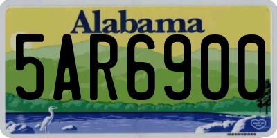 AL license plate 5AR6900