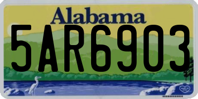 AL license plate 5AR6903