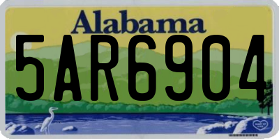 AL license plate 5AR6904