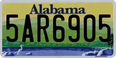 AL license plate 5AR6905