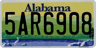 AL license plate 5AR6908