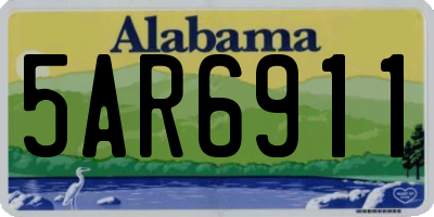 AL license plate 5AR6911