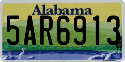AL license plate 5AR6913