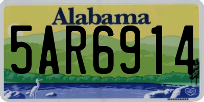 AL license plate 5AR6914