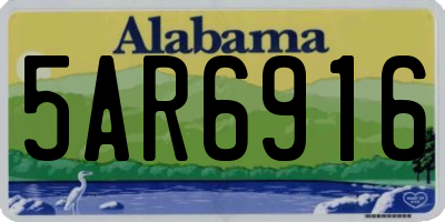 AL license plate 5AR6916