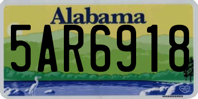 AL license plate 5AR6918