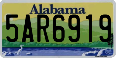 AL license plate 5AR6919