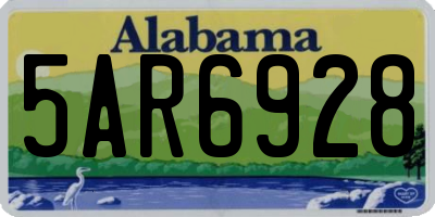 AL license plate 5AR6928