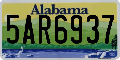 AL license plate 5AR6937
