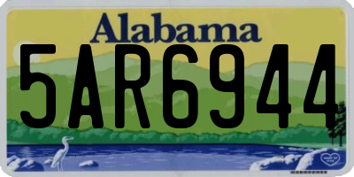 AL license plate 5AR6944
