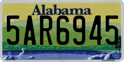AL license plate 5AR6945