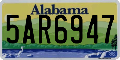 AL license plate 5AR6947